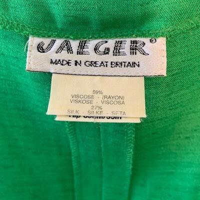 Lot 86 Vintage Jaeger Green Button Up Dress Size 8