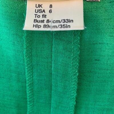 Lot 86 Vintage Jaeger Green Button Up Dress Size 8