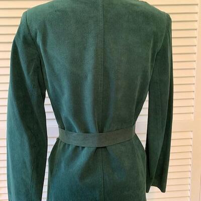 Lot 88 Green Faux Suede Jacket by Stanley Sherman Size 8