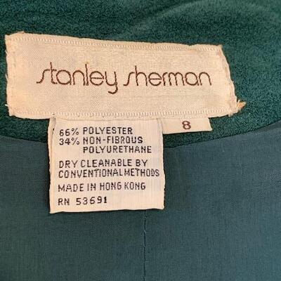 Lot 88 Green Faux Suede Jacket by Stanley Sherman Size 8