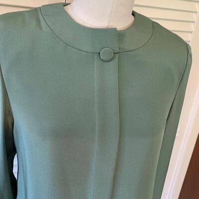 Lot 89 Vintage 2pc Sage Green Dress Cutom Made No Label Size Medium