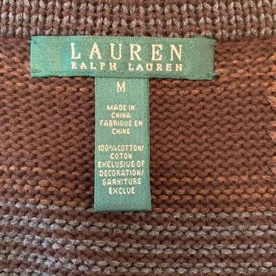 Lot 97  Lauren Belted Sweater Vest Brown/Gray Size Medium