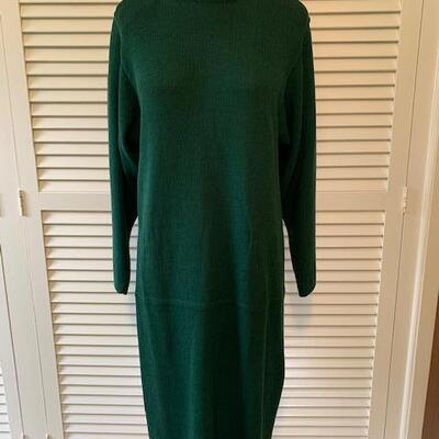 Lot 98  Vintage St. John Knit for Saks Fifth Ave. Green Knit Dress