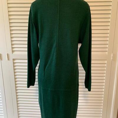 Lot 98  Vintage St. John Knit for Saks Fifth Ave. Green Knit Dress