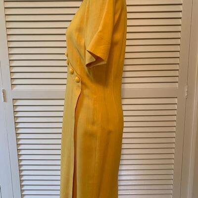 Lot 100 Vintage Yellow Dress Anne Crimmins for Umi Collections Size 8
