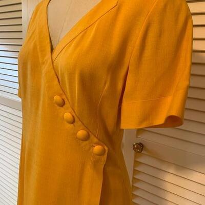 Lot 100 Vintage Yellow Dress Anne Crimmins for Umi Collections Size 8