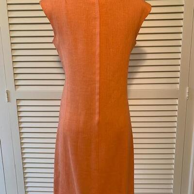 Lot 102 Vintage Handmade Peach Dress Sleeveless Back Zipper Size 8