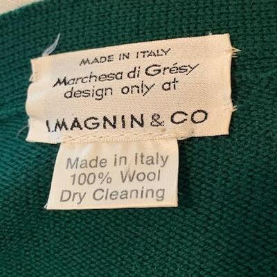 Lot 115 Vintage Knit 2pc Set Marchesa di Gresy for I. Magnin 100% Wool Italy