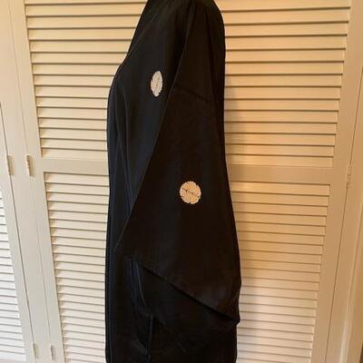Lot 116 Black Kimono w/Attached Braided Front Tie