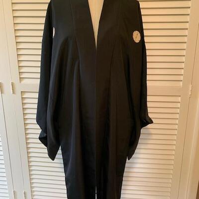 Lot 116 Black Kimono w/Attached Braided Front Tie