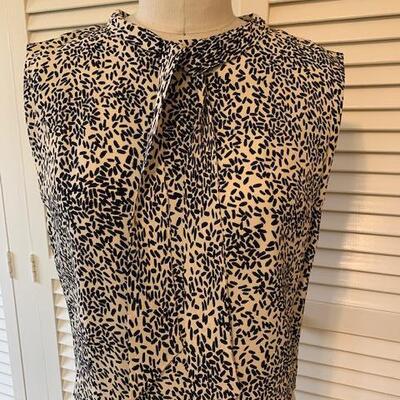 Lot 125 Vintage Sleeveless Top Necktie Attached Size Small Handmade
