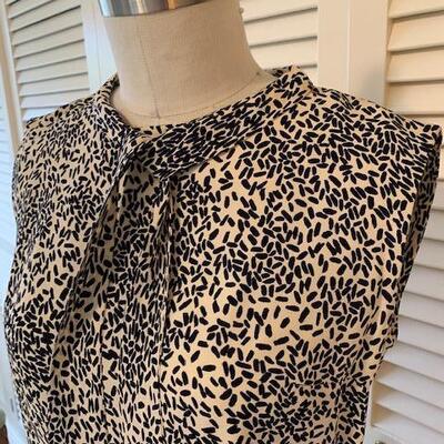 Lot 125 Vintage Sleeveless Top Necktie Attached Size Small Handmade