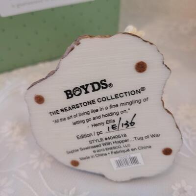 Lot 89: Boyd's Bears Figurine and Boyd's Bear Plushie 