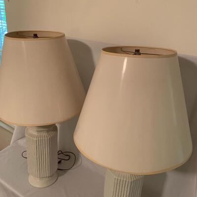 Lot 2 - Pair of Ceramic Bamboo Lamps