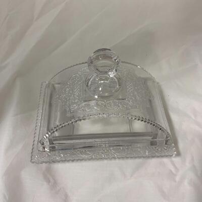 [73] ANTIQUE | 1880s | Jersey Lily | Covered Butter Dish