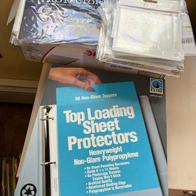 #387U   - Partial Boxes of Sheet Protectors and File Folders 