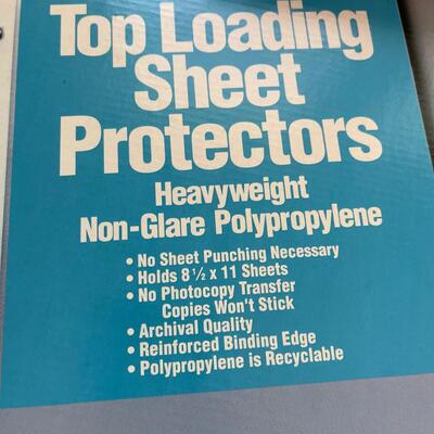 #387U   - Partial Boxes of Sheet Protectors and File Folders 