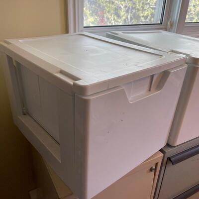 #399U - (2) Plastic File Drawers