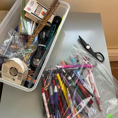 #400U - Office Supplies, Mixed Lot: Pens, Paperclips etc.