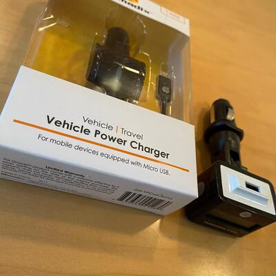 #411U 2 car chargers - 1 new 