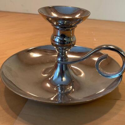 #412UPewter Candle Stick 