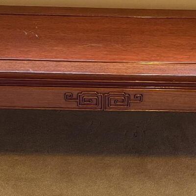 #433U  Carved Asian Coffee Table 