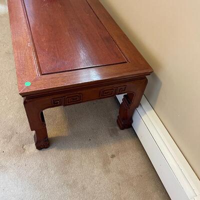 #433U  Carved Asian Coffee Table 