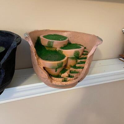 #434U 2 Terracotta display pieces for miniatures 