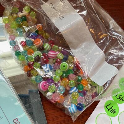 #447U  Mirror and Jewelry Making Stuff 