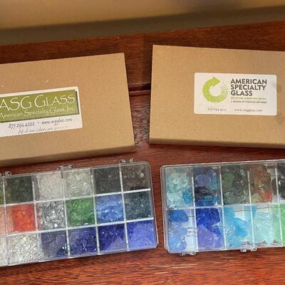 #449U 2 packages of tumbled Glass for crafting 