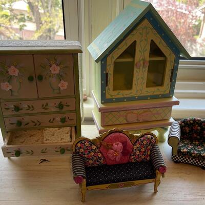 #452U Collection of Doll Furniture 