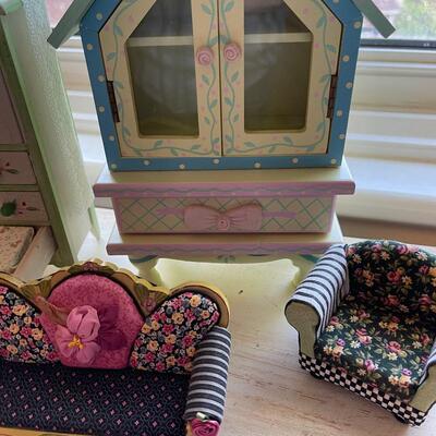 #452U Collection of Doll Furniture 