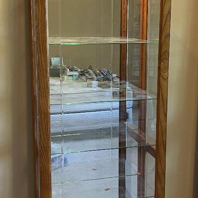 #453U Oak Curio Door on side #1 
