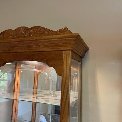 #453U Oak Curio Door on side #1 