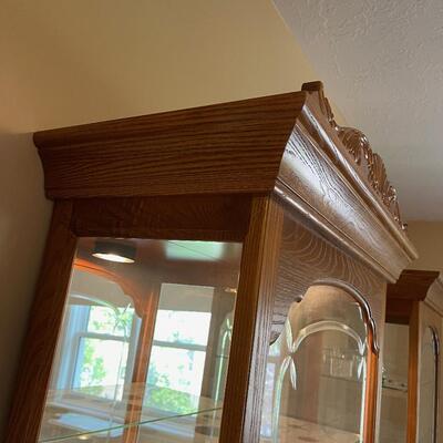 #453U Oak Curio Door on side #1 