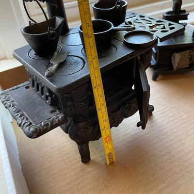 #462U 2 Cast Iron Doll House Stoves 