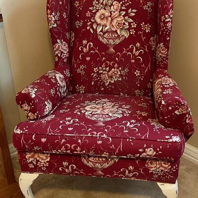 #472U Wing Back - Red Floral 