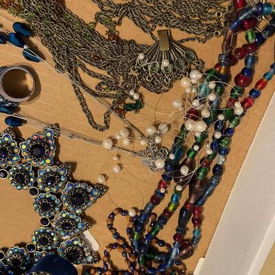 #477U BLUE Jewels Plus Rhinestones 