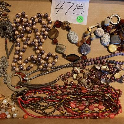 #478U Orange Brown Jewelry 