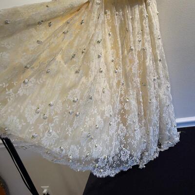 #495   Spring Tea Length Dress Antique