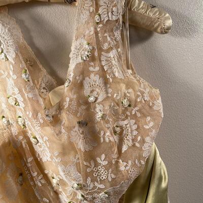 #495   Spring Tea Length Dress Antique