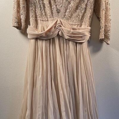 #496 Antique Evening Gown Incredible bead work
