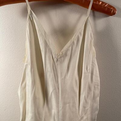 #497 White Slip / Lingerie's with lace Scarf 