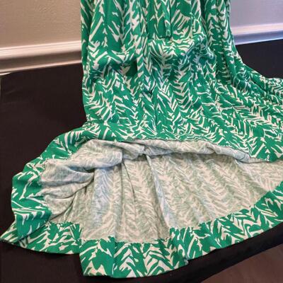 #498 Diane Von Furstenberg Green Dress Classic Twig 