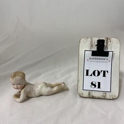 [81] ANTIQUE | Porcelain Baby Laying Down