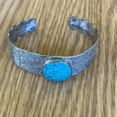 Sterling and turquoise cuff braclet