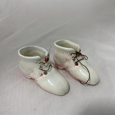 [89] ANTIQUE | Porcelain Doll Shoes | Booties