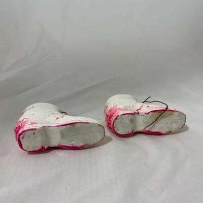 [89] ANTIQUE | Porcelain Doll Shoes | Booties