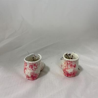 [89] ANTIQUE | Porcelain Doll Shoes | Booties