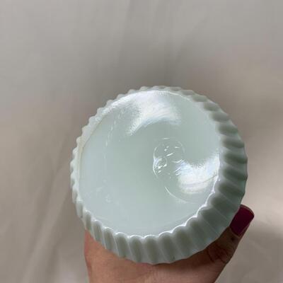 [94] ANTIQUE | Milk Glass | Hand Painted | Sugar Shaker